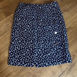 Talbots Navy Polka Dot Skirt – Size 6